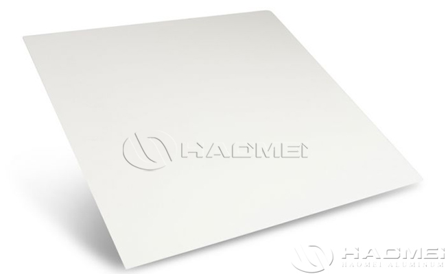 white faced aluminium sheet