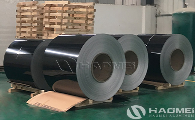 Black prepainted aluminum coil